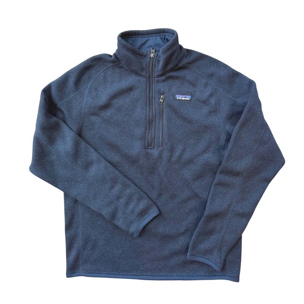 Patagonia‎ Men Better Sweater 1/4 Zip Fleece Pullover Navy Blue Heather Medium